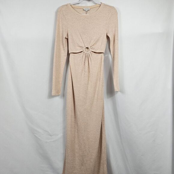 NWT Acoa Long sleeve Ribbed Maxi Dress Size Small